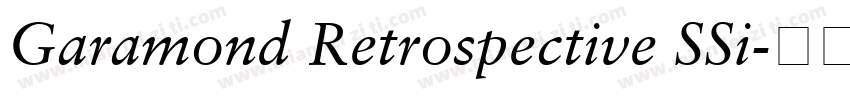 Garamond Retrospective SSi字体转换